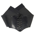 Cincher Corset Wide Band Elastic Tied Waspie Belt Leather Soft Adjustable