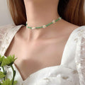 Beaded Choker Necklaces For Women Vsco Boho Handmade Flower Necklace Cherry Cute