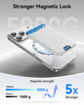 for MagSafe Wallet, 3 Cards Holder, Slim Magnetic Phone Wallet for iPhone 17/16/