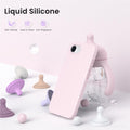Case And For Iphone 16E Case 6.1", Liquid Silicone 3 Layers Full Covered pink