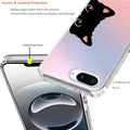 Google Pixel 9a Case 2025, Slim Clear Matte Cute Flowers Floral Design for G