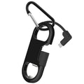 Lightning Keychain Charging Cable — Carabiner Bottle Opener Short Cable Gift, Bl