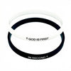 GOD IS FIRST Bracelet for Men Women, Christian Bible Verse Rubber Bracelets, Whi