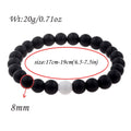 CNLQ Long Distance Bracelets For Lovers Couples Matching Gift Matte Agate 8mm Be
