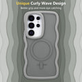for Samsung Galaxy S26 Ultra Case, Cute Wavy Compatible with Magsafe, Curly Wave