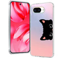 Google Pixel 9a Case 2025, Slim Clear Matte Cute Flowers Floral Design for G