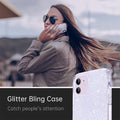 with iPhone 11 Case, Clear Glitter Sparkle Bling Anti-Scratch Shockpr