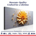 Golden Dandelion Minimalist Abstract Wall Art
