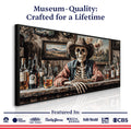 Skeleton Cowboy Barman At Western Saloon Wall Art