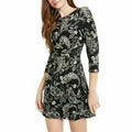 Be Bop Juniors Paisley Twist-Front Dress, Black Size XL