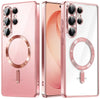 Samsung Galaxy S26 Ultra Magnetic Clear Case - Shockproof Transparent Cover with Plated Back