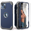 for iPhone 13 Case with Screen Protector, for iPhone 14 Case, Hybrid Shockproof
