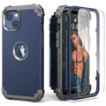 for iPhone 13 Case with Screen Protector, for iPhone 14 Case, Hybrid Shockproof