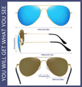 Polarized Aviator Sunglasses — UV Protection for Women & Men