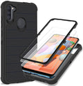 Galaxy A11 Case + Heavy-Duty Protection + HD Screen Protector – Sleek Black Desi