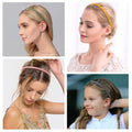 7mm Thin Headbands For Women, 12 Pcs Plastic Headband with Teeth Head Bands Comb