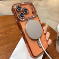 Diamond Magnetic Case for iPhone 17 Pro Max Clear Support Wireless Charg