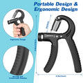 Grip Strength Trainer, Hand Grip Exerciser Strengthener with Adjustable Resistan