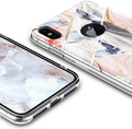 Designed for iPhone Xr Phone Case, Rose Gold | with Tempered Glass Screen Protec