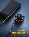 Bike Lights for Night Riding, 5 Modes Bike Rear Light for Cycling Safety, Rechar