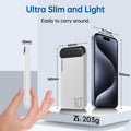 Portable Charger Slim External Battery Pack With 2 Usb 2.4A Outputs And