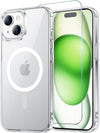 Iphone 15 Case Clear, [ Magsafe][Anti-Yellowing][Military-Grade Protection] Shoc