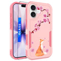 iPhone 17 Case with Screen Protector: Cute Flowers Floral Design for Girls W