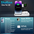 1 Charging Station For Multi Devices, Wireless Charger For Iphone 8-16 Series &