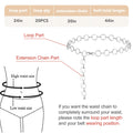 Link Silver Chain Belt for Women Silver Waist Chain Belly Link Belt Chunky