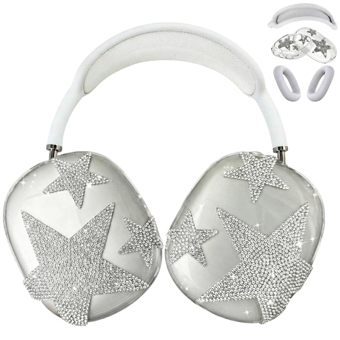 Ear Cover Three Piece Set, Shining Rhinestone Five-Pointed Star, Personality Fas