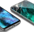 Compatible with Samsung Galaxy A50 Phone Case, Marble Green | with Tempered Glas