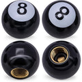 4PCS Pool 8 Ball Style Tire Valve Stem Caps, Universal Copper Core Dustproof Tir