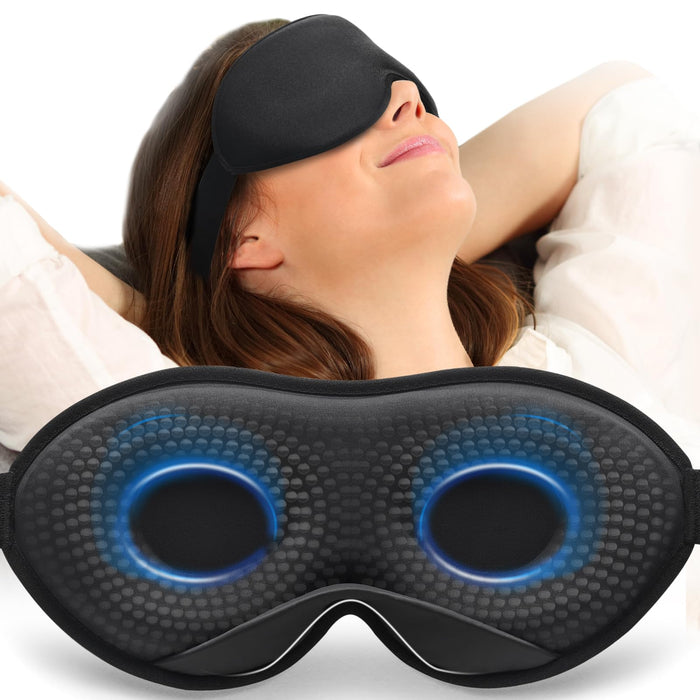 Sleep Mask - 100% Blackout Eye Mask for Sleeping for Women Men, 3D Cont