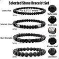 Party Jewelry Multi-Layer Bracelet Set Casual Wear Black Beaded Bracelets for Me