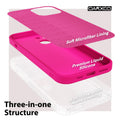 Iphone 14 Phone Case Liquid Silicone, Fluorescent Bright Solid Color, Cute Thin