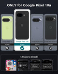 for Google Pixel 10a Case with 2-Pack HD Tempered Glass Screen Protector, Compat