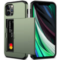 iPhone 12/iPhone 12 Pro Case with Card Holder Heavy Duty Protective Dual Lay