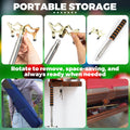 Pool Bridge Stick, Professional Retractable Pool Cue Bridge with Removable Brass