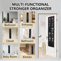 Shoe Organizer 12 Mesh Pockets — Hanging Storage with 4 Metal Hooks, Black