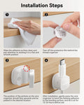 Cable Clips, Rocoren Smooth Adjustable Adhesive Cord Organizer, Desk Cable Manag
