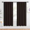 NiceTown Blackout Rod Pocket Curtain Single Panel With Integrated Tiebacks