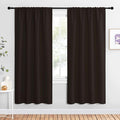 NiceTown Blackout Rod Pocket Curtain Single Panel With Integrated Tiebacks