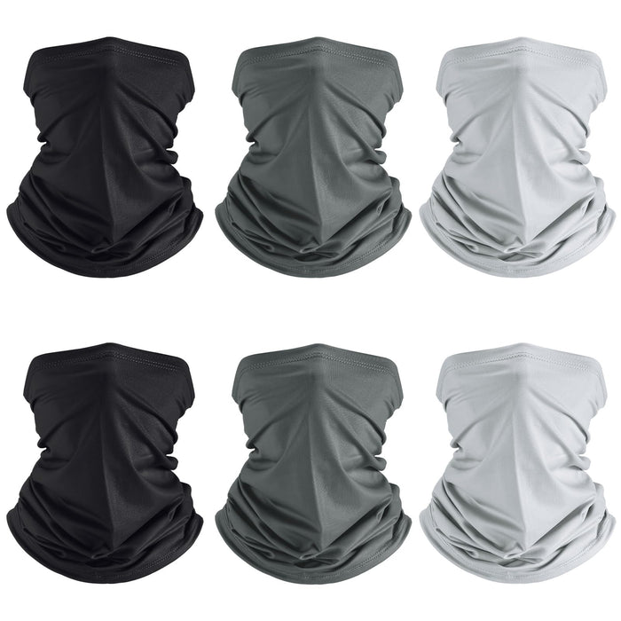 6 Pieces Summer UV Protection Cooling Neck Gaiter Face Clothing Neck Gaiter Mask