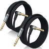 TRS Stereo Cable 2 Pack 10FT — Balanced Noise-Free Audio Cable for Guitar, Mixer