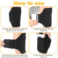 Leg Straps, Black Leg Phone Holder, Adjustable Cellphone Leg-Band For Women And