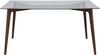 Delacora Parkside 59in Wide Dining Table with Clear Glass Top