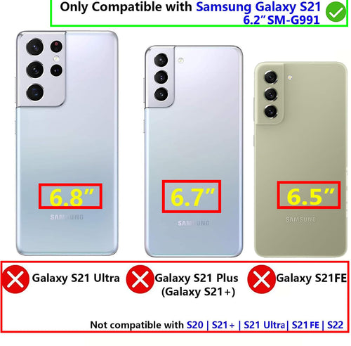 Galaxy S21 Case 5G 6.2-inch, Luxury Sparkle Glitter Translucent Clear Opal Pearl