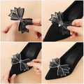Clips for Women Dress Shoes 2 Pieces Mesh Bow Rhinestone High Heel Shoe Clips Re
