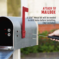 Universal Outgoing Mailbox Flag for Brick, Wood, Metal & Stucco - Rust Resistant
