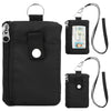 Minimalist Small Wallet for Men Women with 2 Zip Pockets, Multi Functional ID Ca